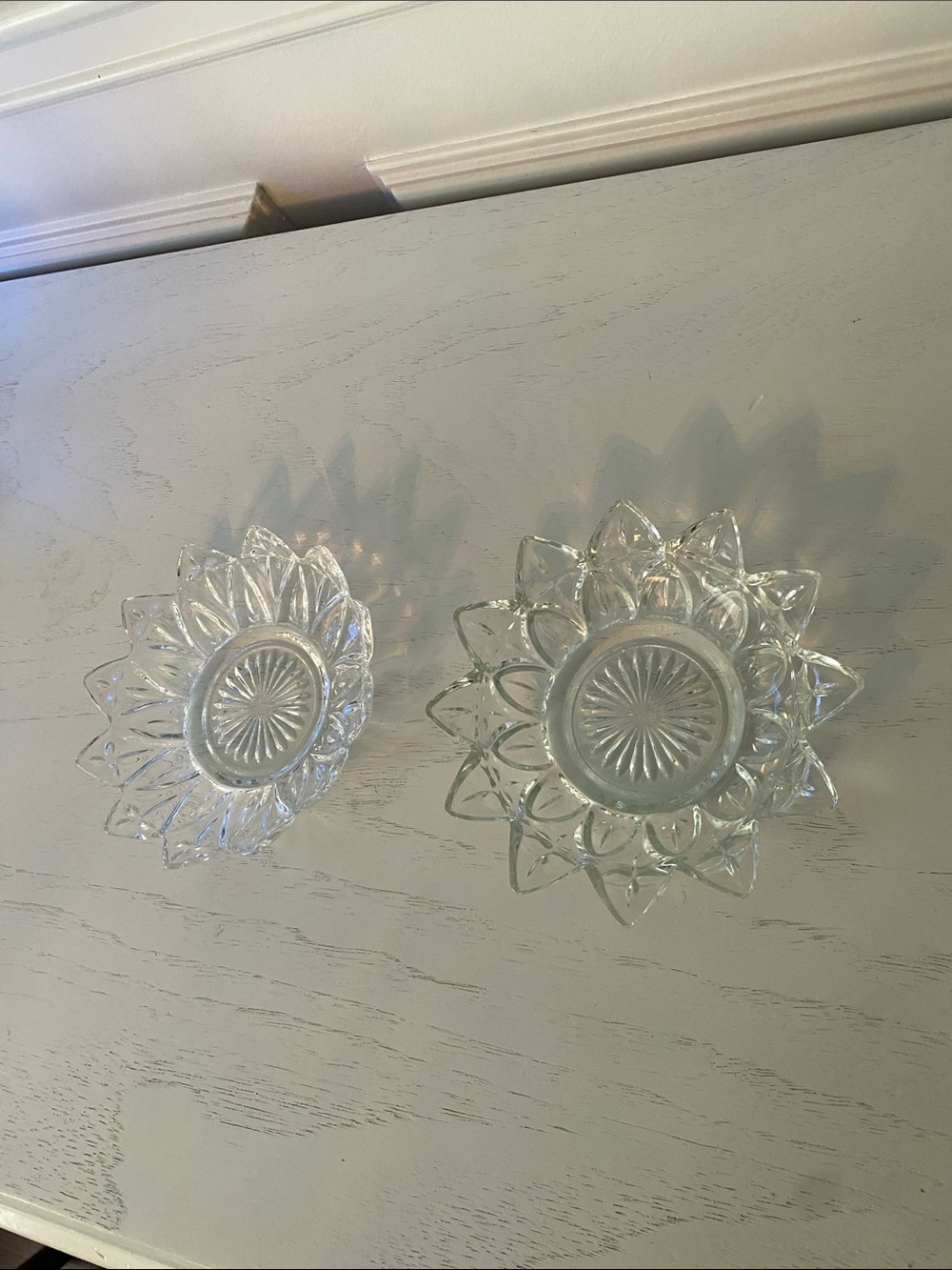 Federal Glass "Petal Clear" set of two
